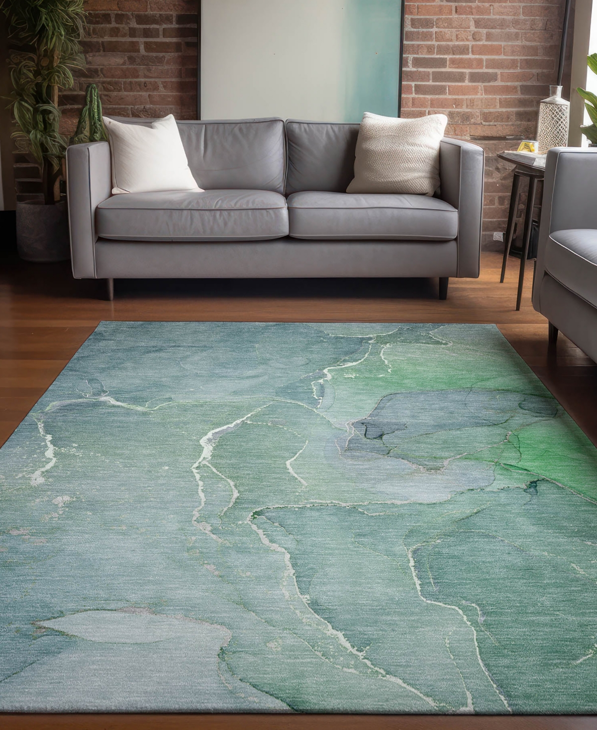Addison Chantille Machine Washable Acn511 8'x10' Area Rug In Ocean