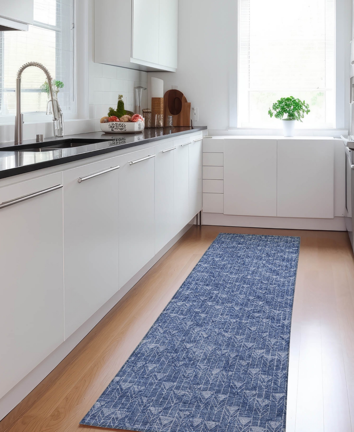 Addison Chantille Machine Washable Acn514 2'3x7'6 Runner Area Rug In Navy