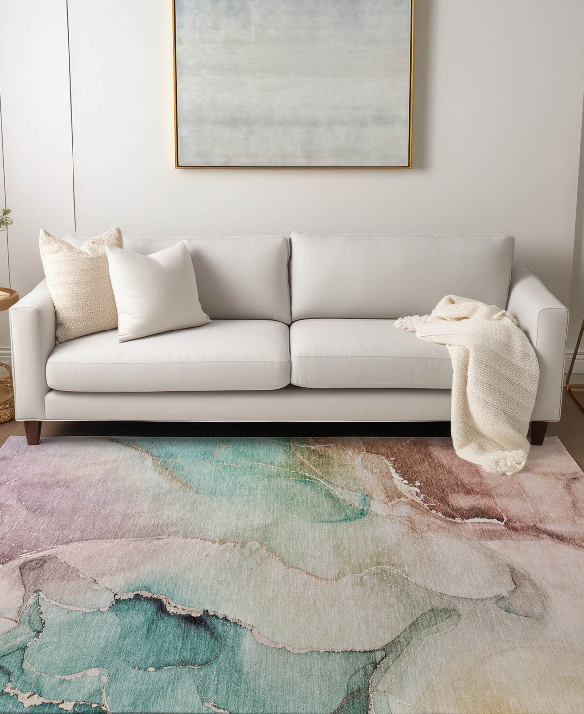 Addison Chantille Machine Washable Acn521 3'x5' Area Rug In Ocean