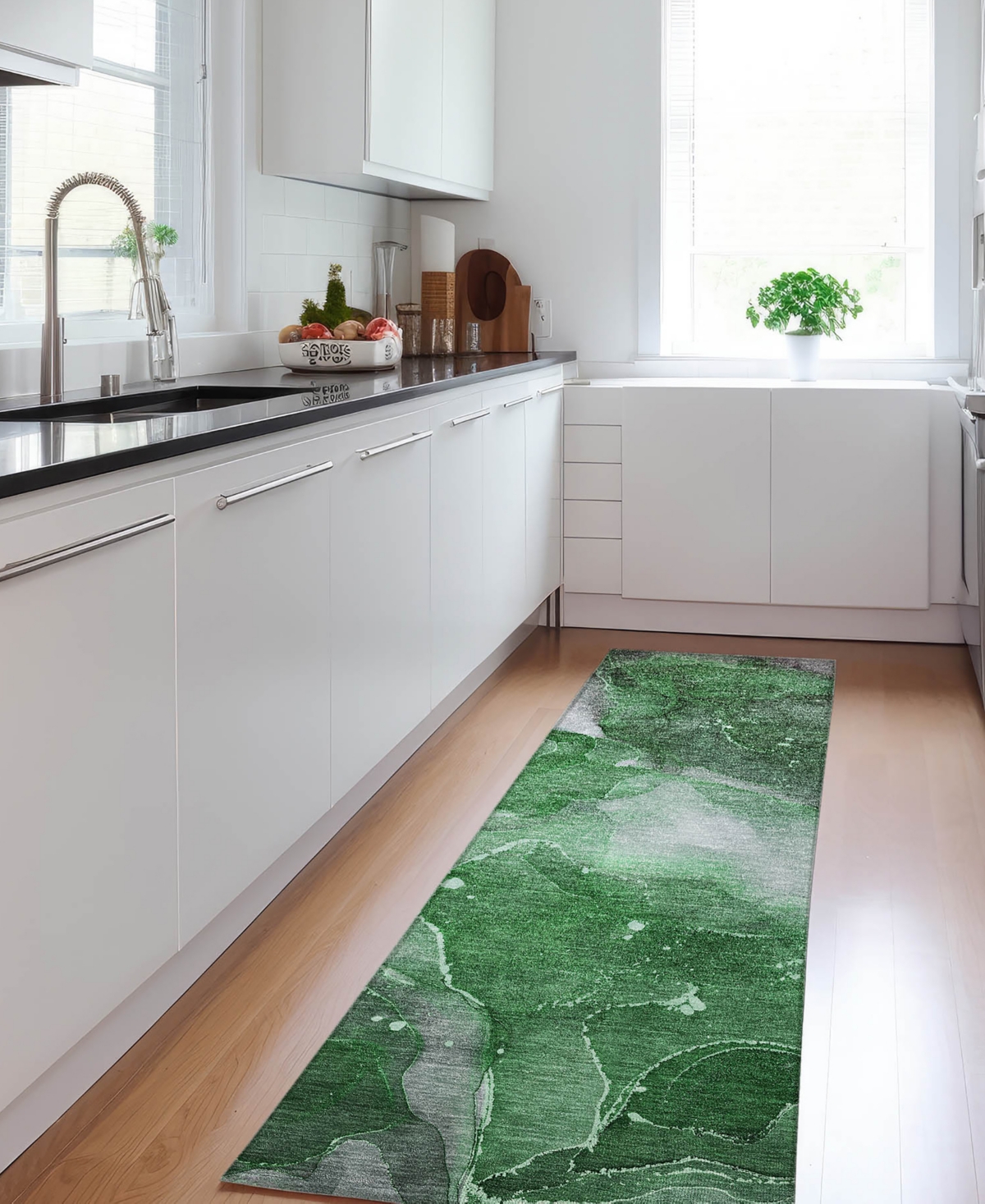 Addison Chantille Machine Washable Acn522 2'3x7'6 Runner Area Rug In Jade