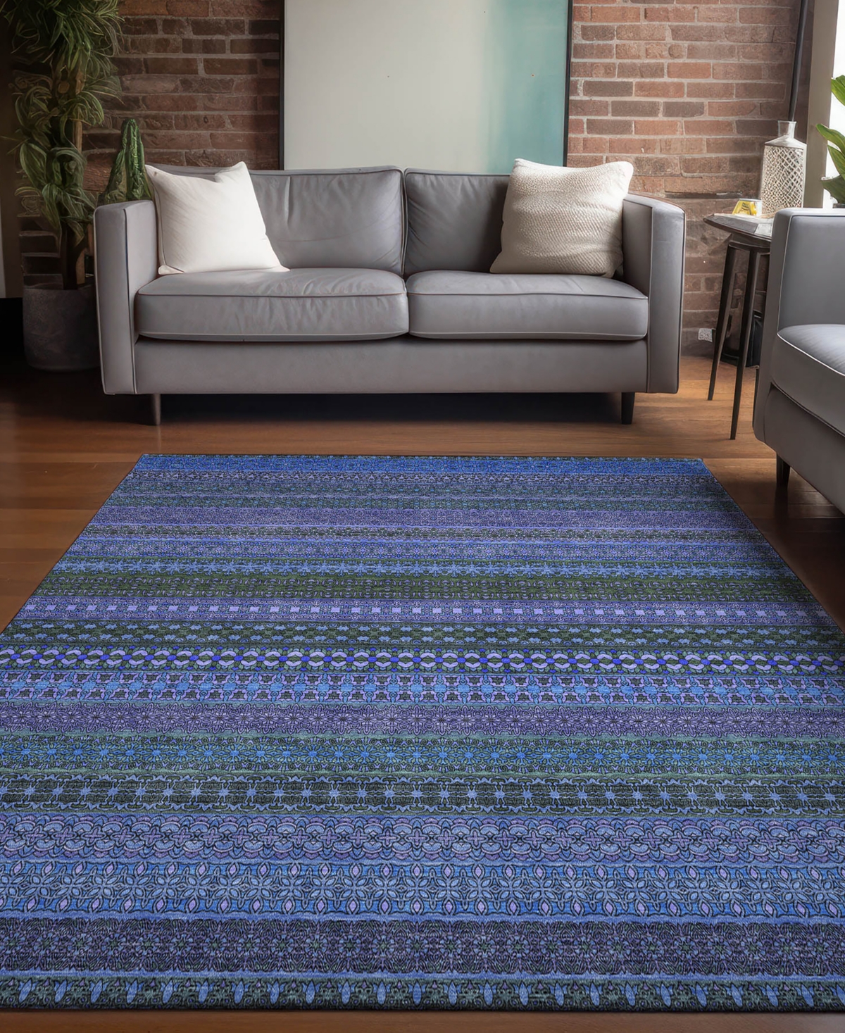 Addison Chantille Machine Washable Acn527 10'x14' Area Rug In Blue