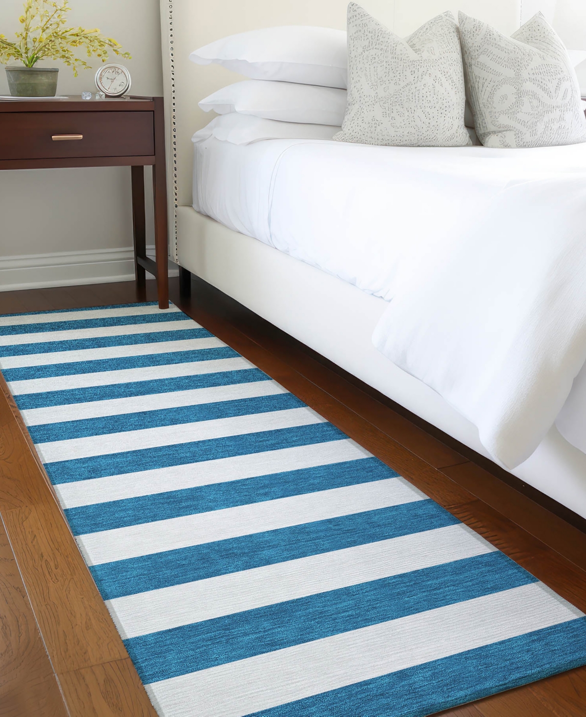 Addison Chantille Machine Washable Acn528 2'3x7'6 Runner Area Rug In Navy