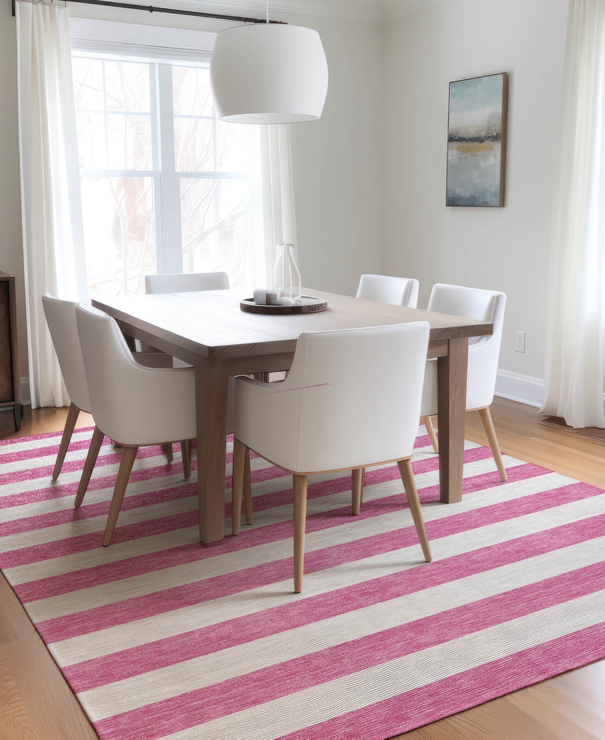 Addison Chantille Machine Washable Acn528 3'x5' Area Rug In Pink