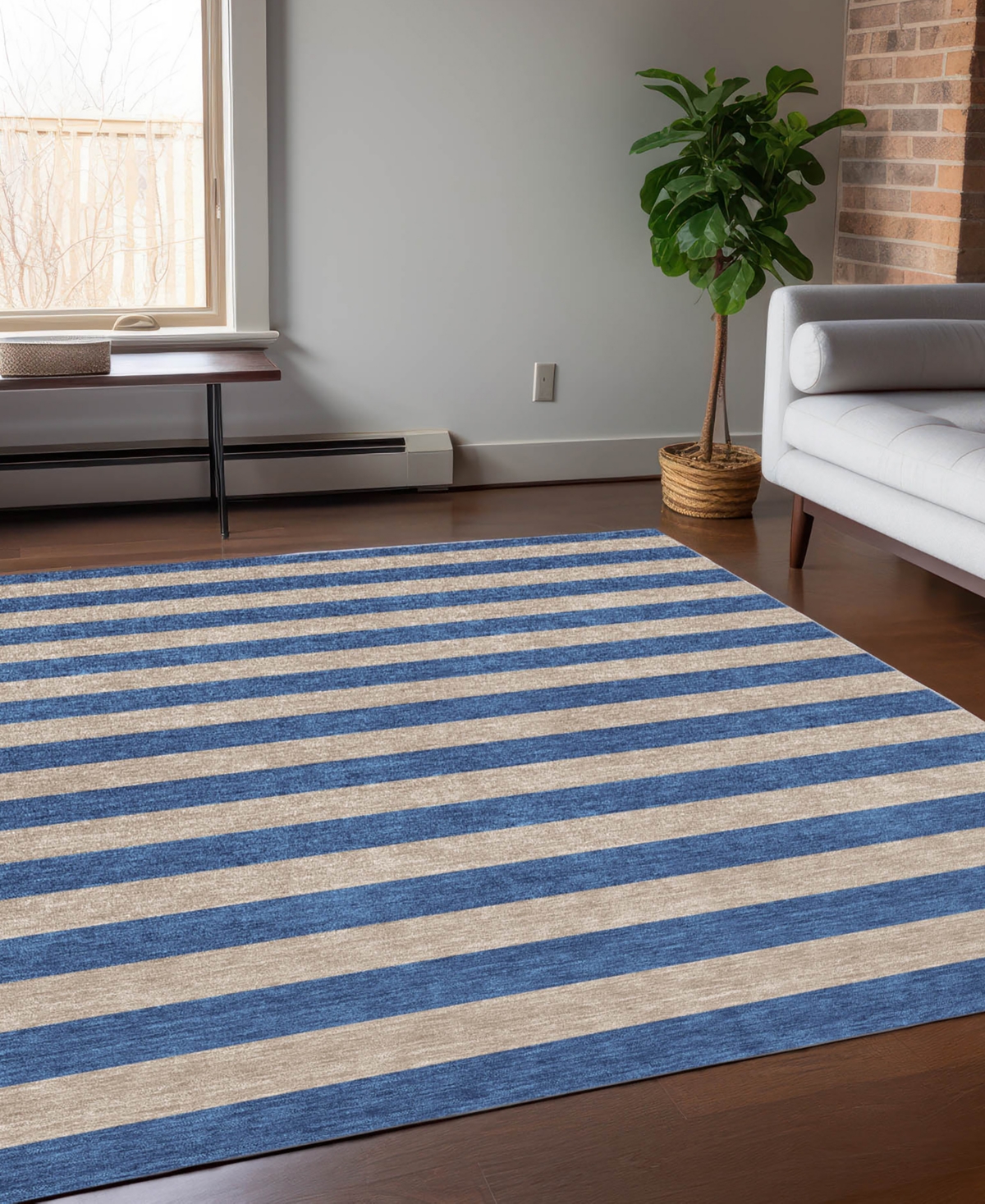 Addison Chantille Machine Washable Acn530 3'x5' Area Rug In Tan