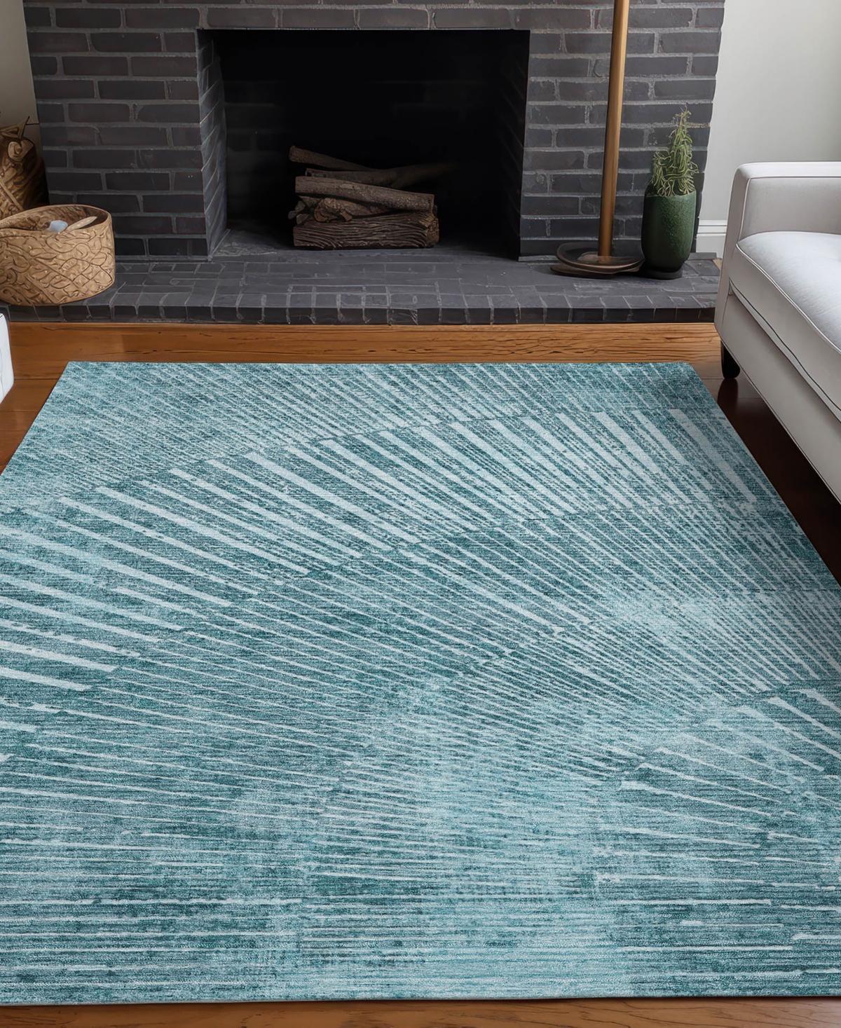 Addison Chantille Machine Washable Acn542 2'6x3'10 Area Rug In Ocean