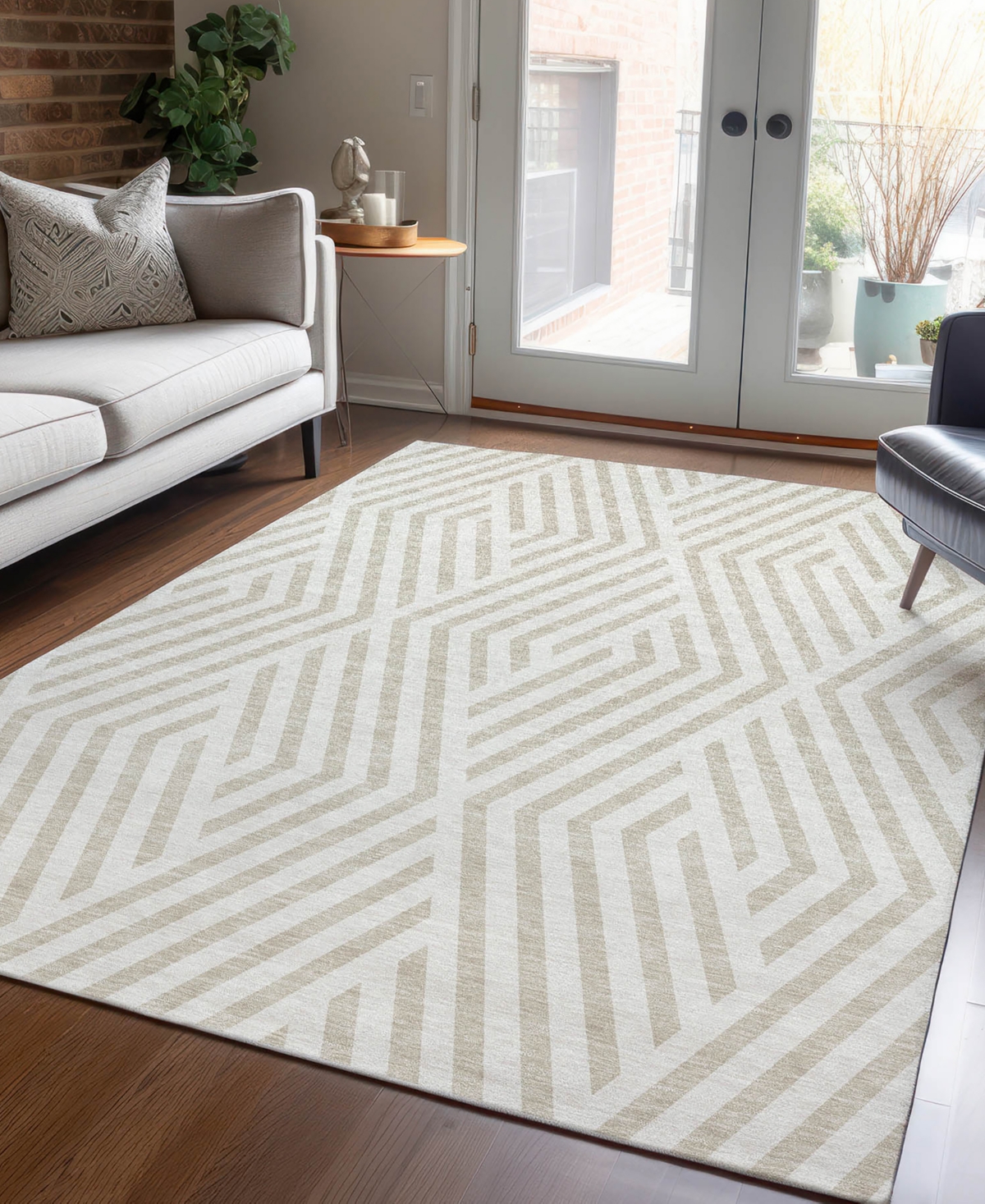 Shop Addison Chantille Machine Washable Acn550 10'x14' Area Rug In Ivory