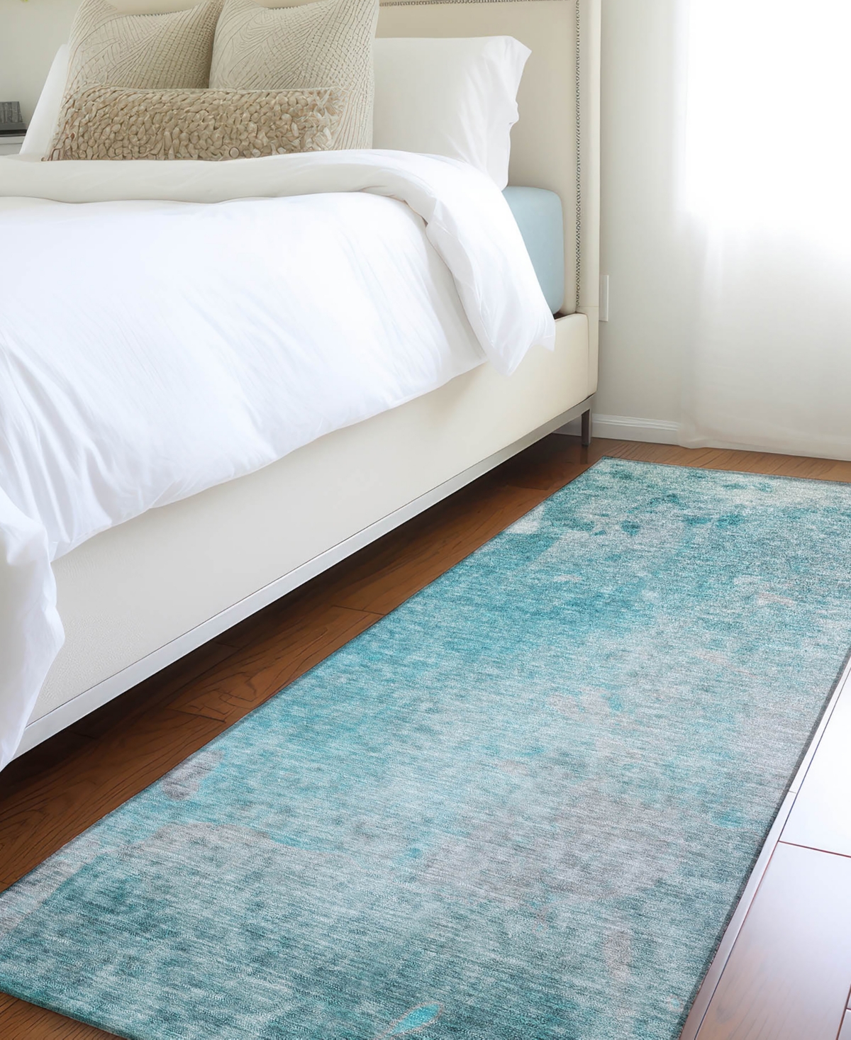 Addison Chantille Machine Washable Acn562 2'3x7'6 Runner Area Rug In Ocean