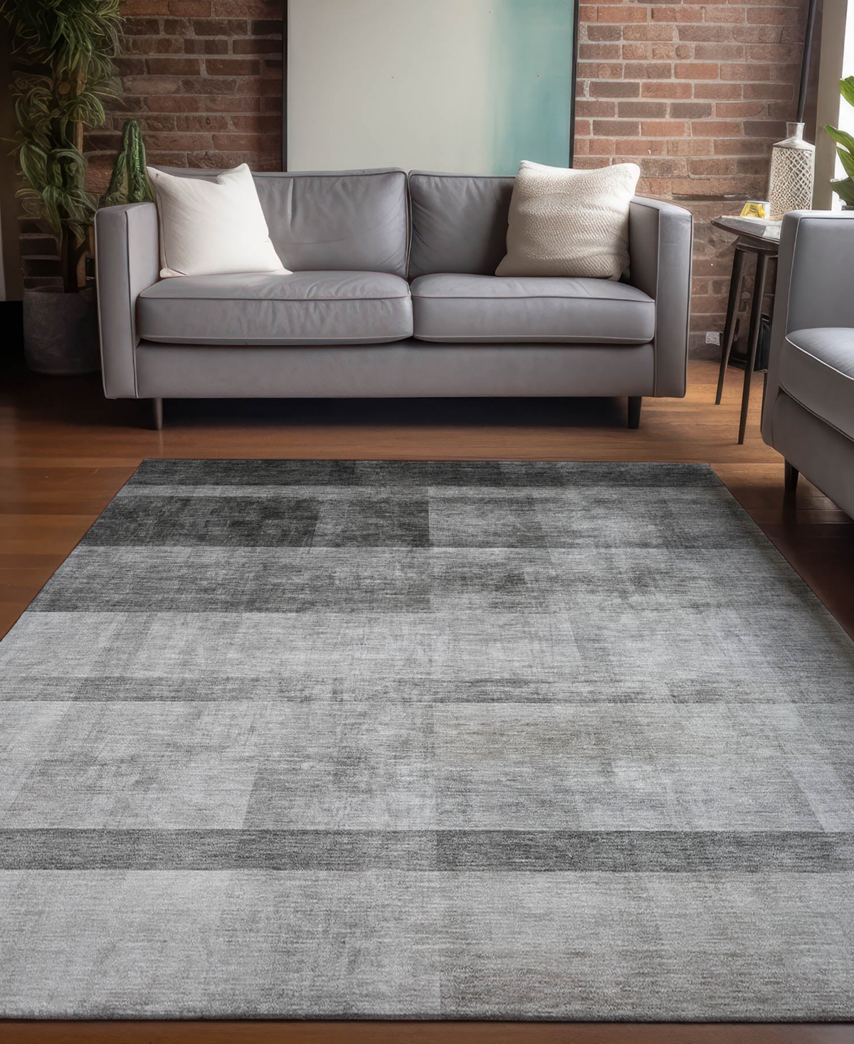 Addison Chantille Machine Washable Acn568 2'6x3'10 Area Rug In Gray