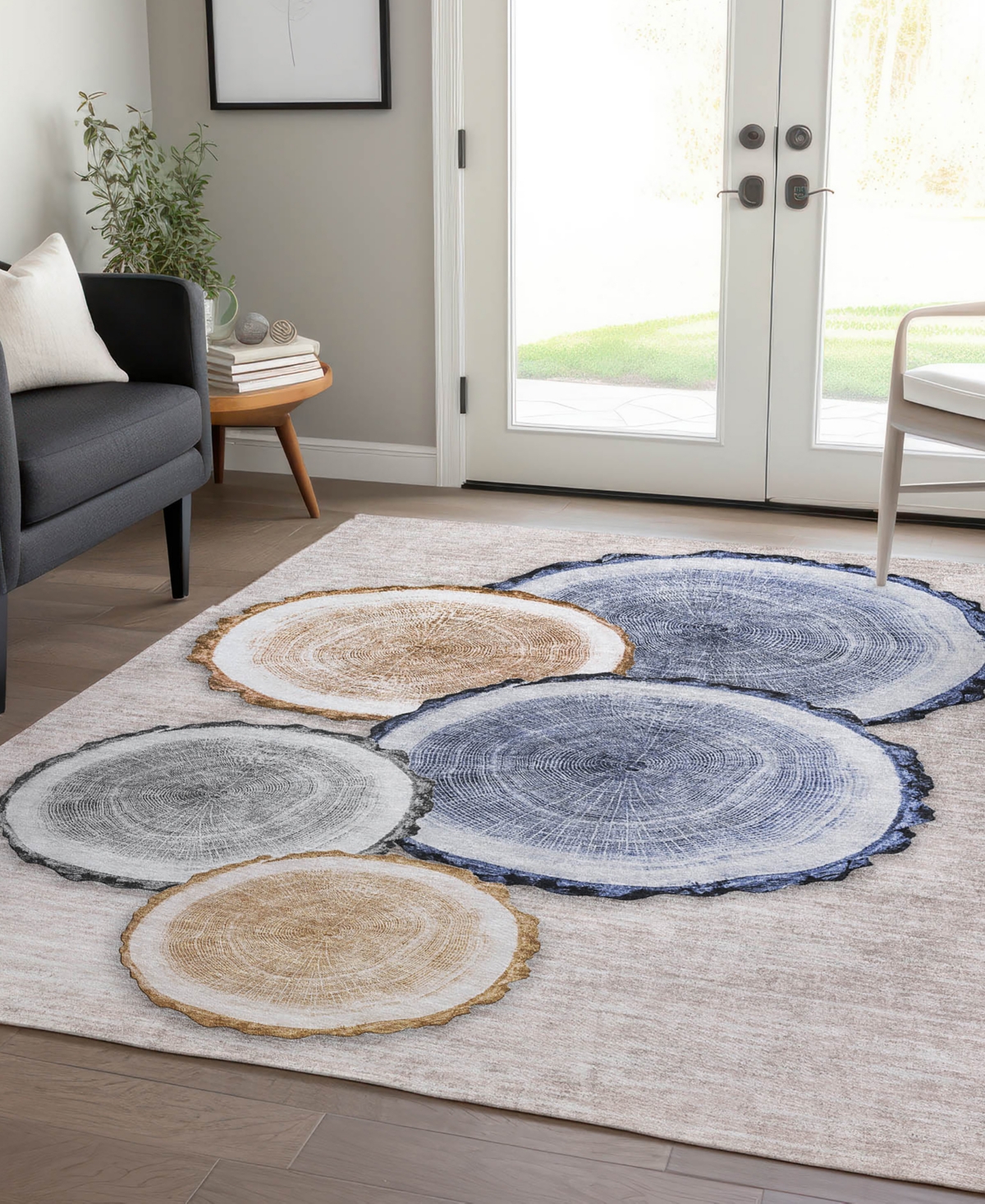 Addison Chantille Machine Washable Acn575 8'x10' Area Rug In Beige