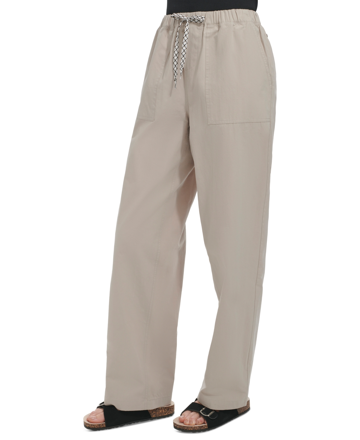 MARC NEW YORK ANDREW MARC SPORT WOMEN'S COTTON RELAXED STRAIGHT-LEG PANTS 
