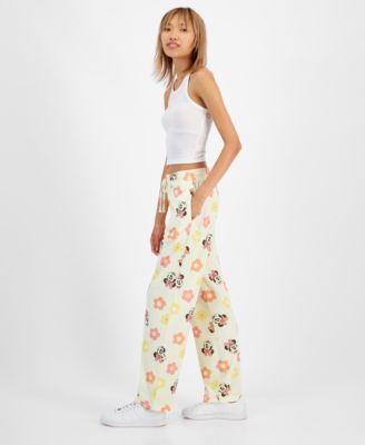 Disney - Juniors' Minnie Printed Drawstring-Waist Pants