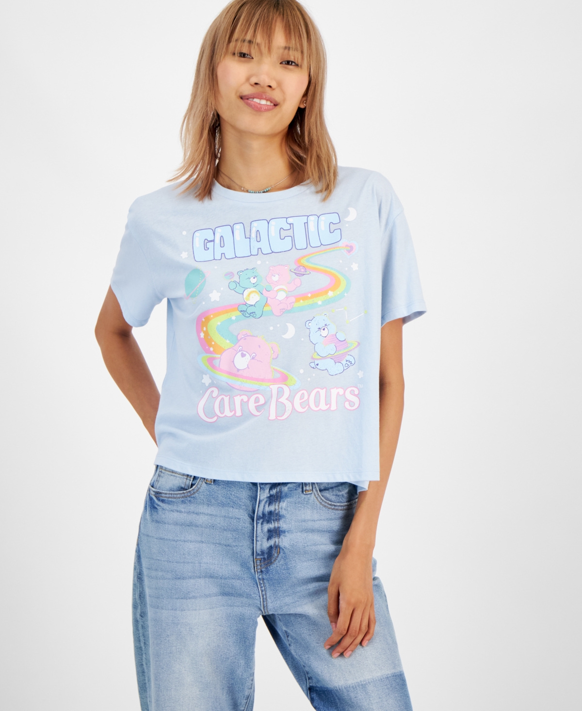 Juniors' Care Bears Galactic Graphic T-Shirt - Blue
