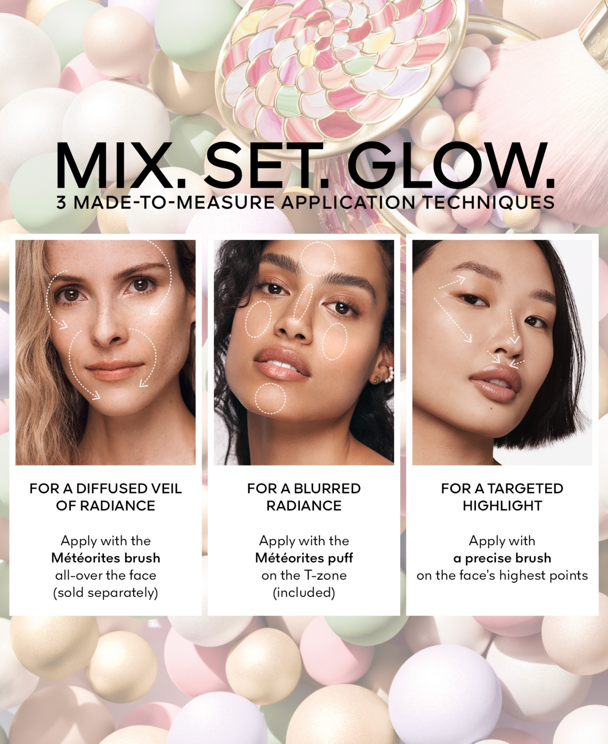 Shop Guerlain Meteorites Setting & Finishing Pearls Of Powder, First At Macy's In 01 Pearly White