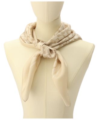 35" Textured Signature C Printed Silk Square 