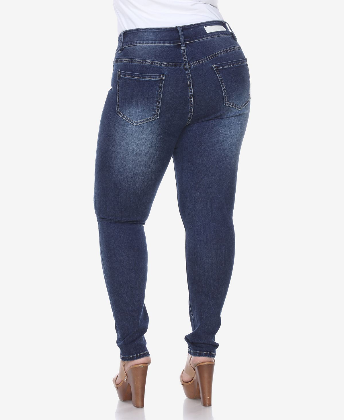 White Mark Plus Size Super Stretch Denim view 2 — MAYCSS fashion products