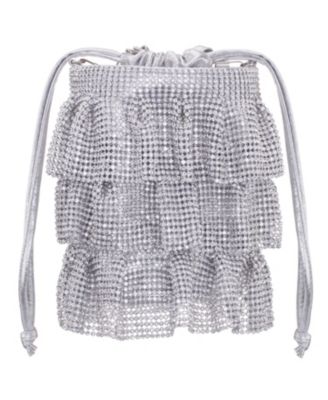 4 Tired Crystal Mesh Pouch Bag