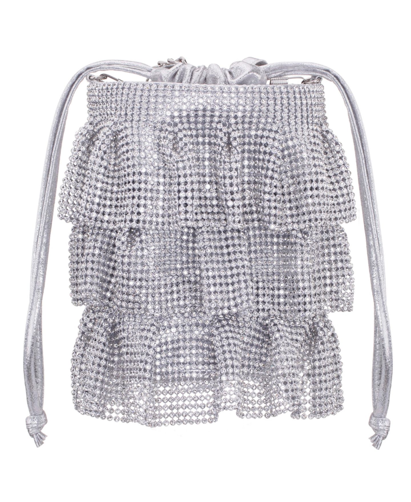 Женская сумка Nina 4 Tired Crystal Mesh Pouch, цвет: Розовый золотой — фото 9