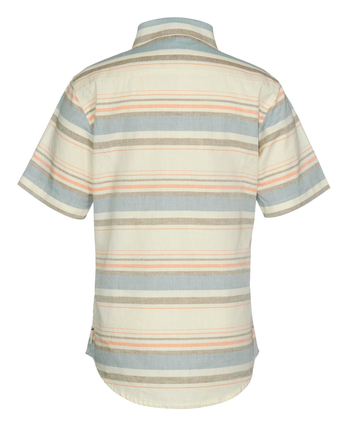 Shop Univibe Big Boys Ravine Stripe Short Sleeve Woven Shirt In Cream