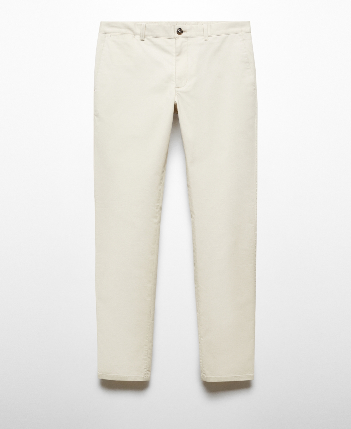 Shop Mango Men's Slim Fit Serge Chino Trousers In Light,pastel Grey