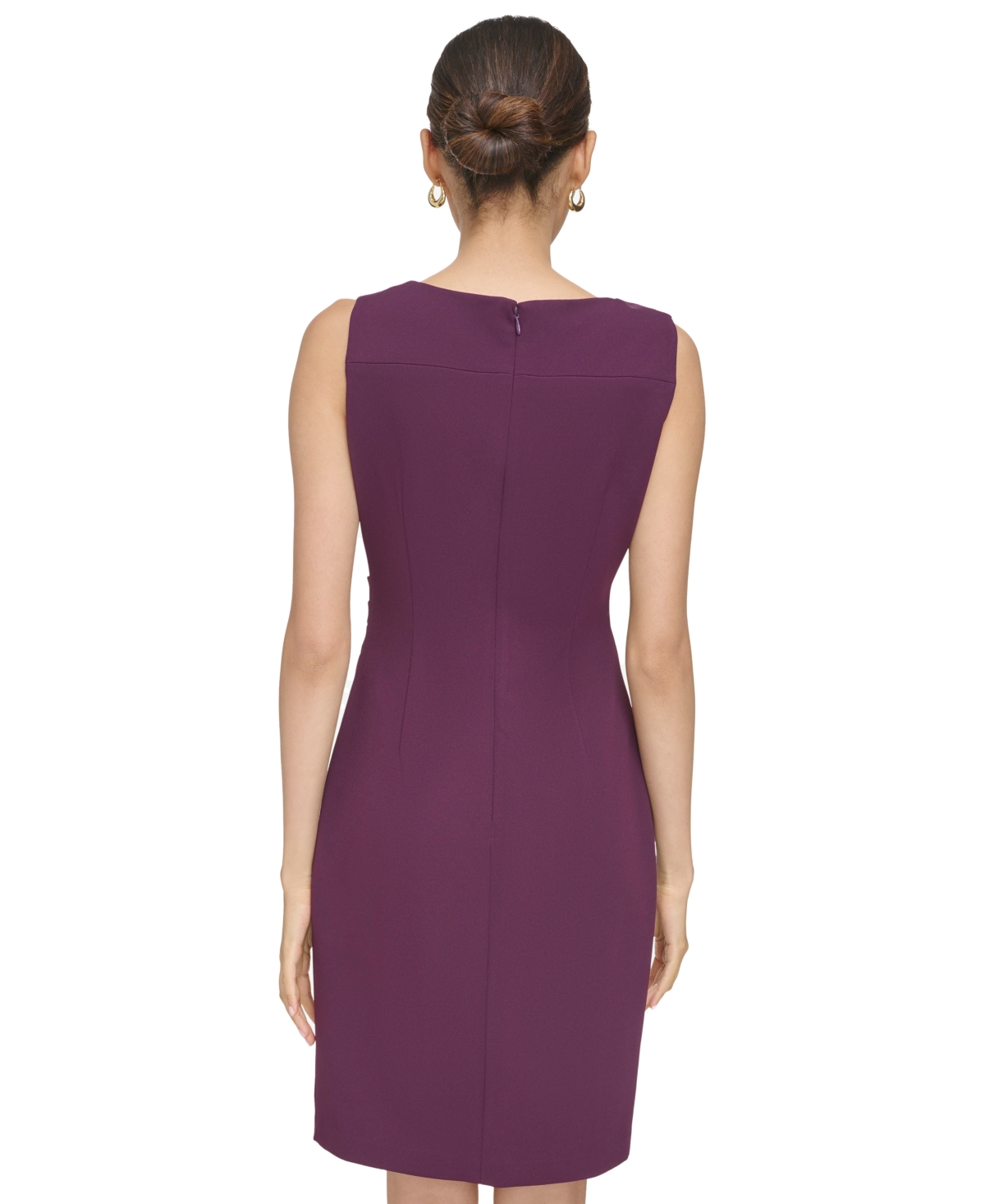 Calvin Klein Petite Starburst Sheath Dress In Aubergine ModeSens