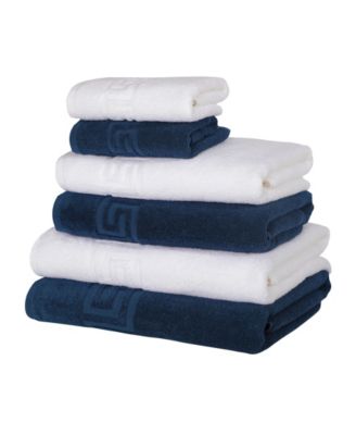Milos Greek Key 100% Turkish Cotton 6-Pc. Bath Towel Sets