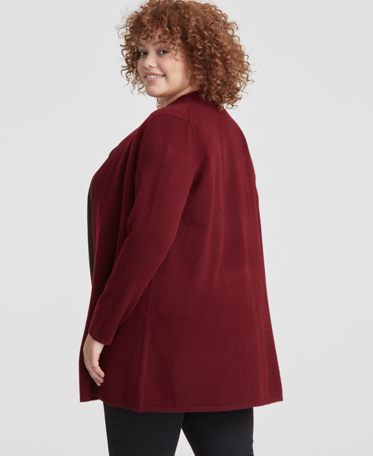 Charter Club Plus Size 100% Cashmere Duster Cardigan, Created For Macy's In Crantini