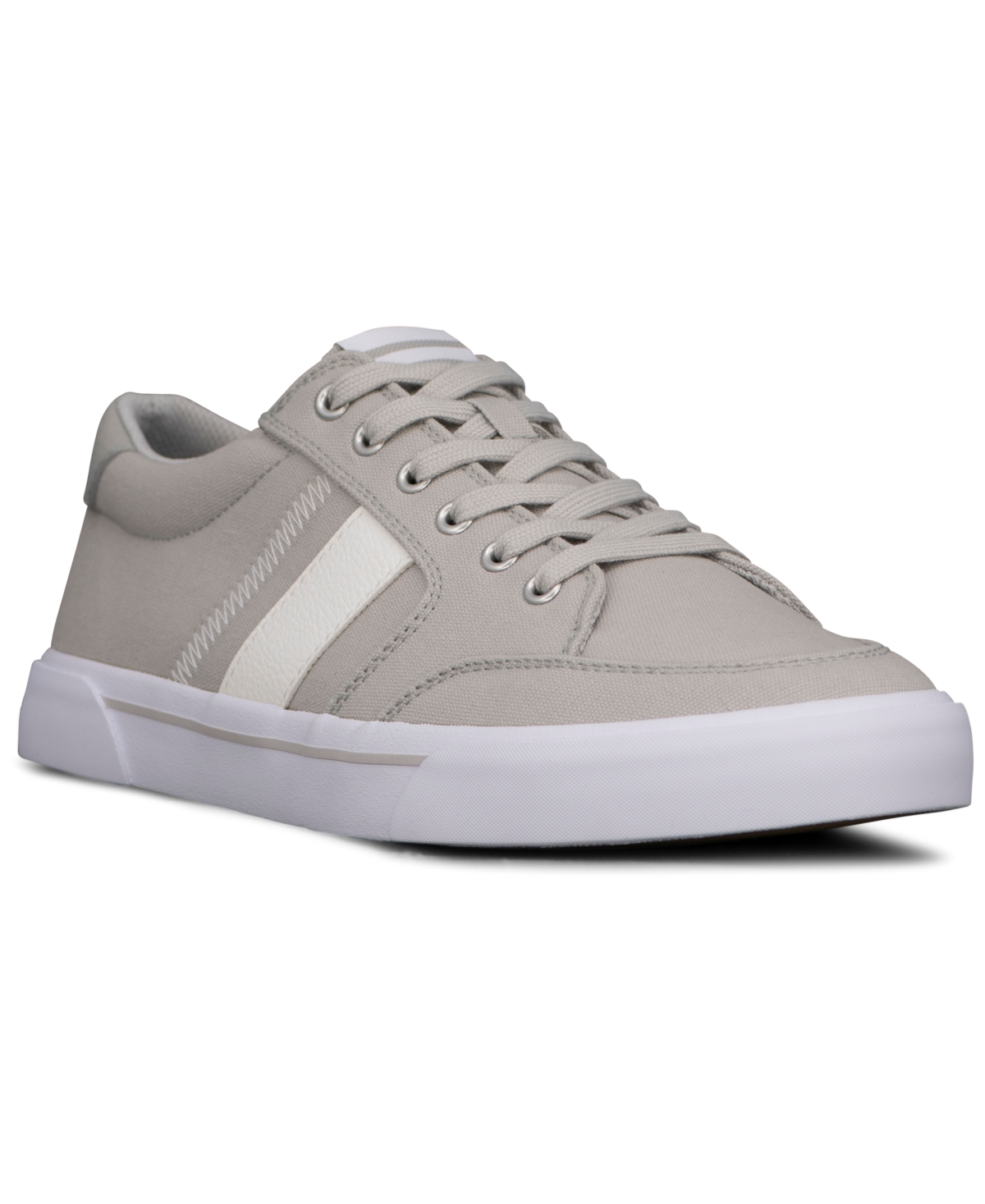 Shop Ben Sherman Men's Hawthorn Low Canvas Casual Sneakers From Finish Line In Grey,white