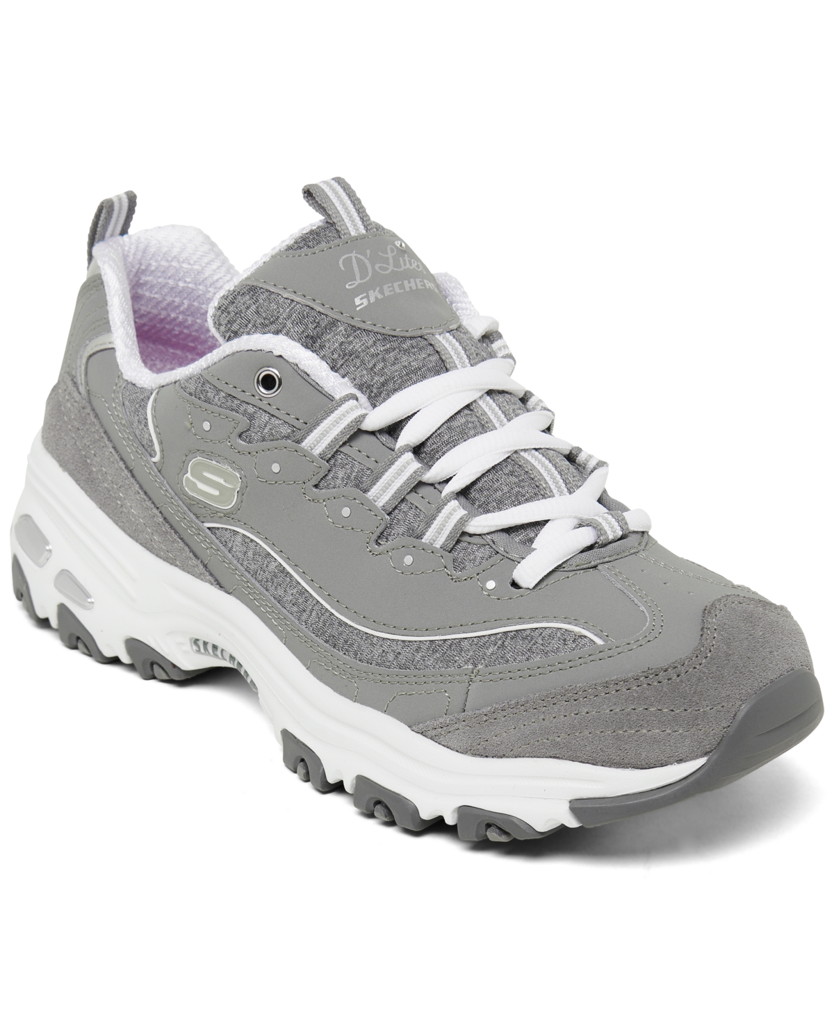 Women's D'Lites - Me Time Walking Sneakers from Finish Line - Grey/White