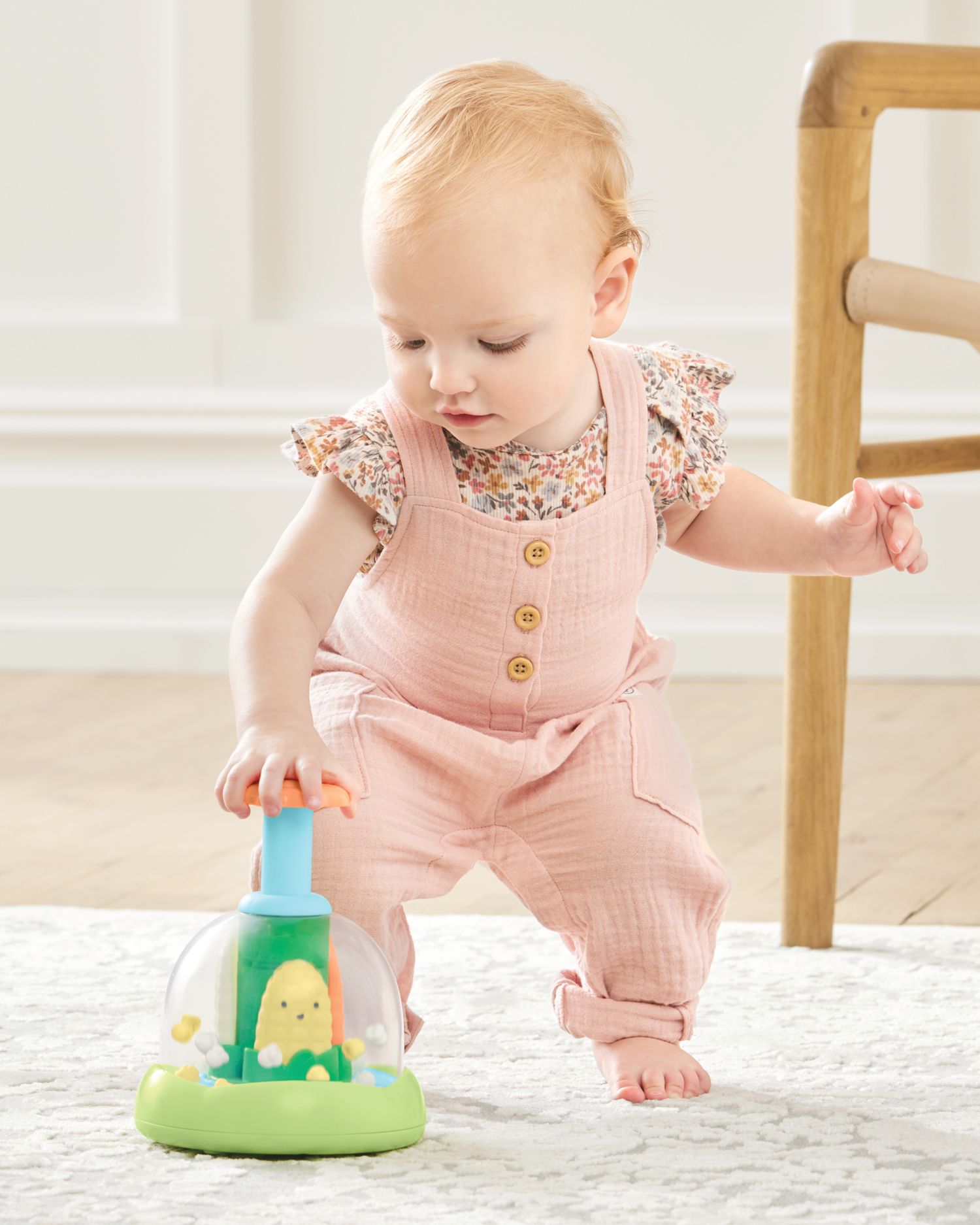 Baby Farmstand Cause and Effect Fine Motor Push and Spin Toy