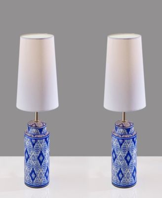 17" Ceramic Polly Set of 2 Table Lamps