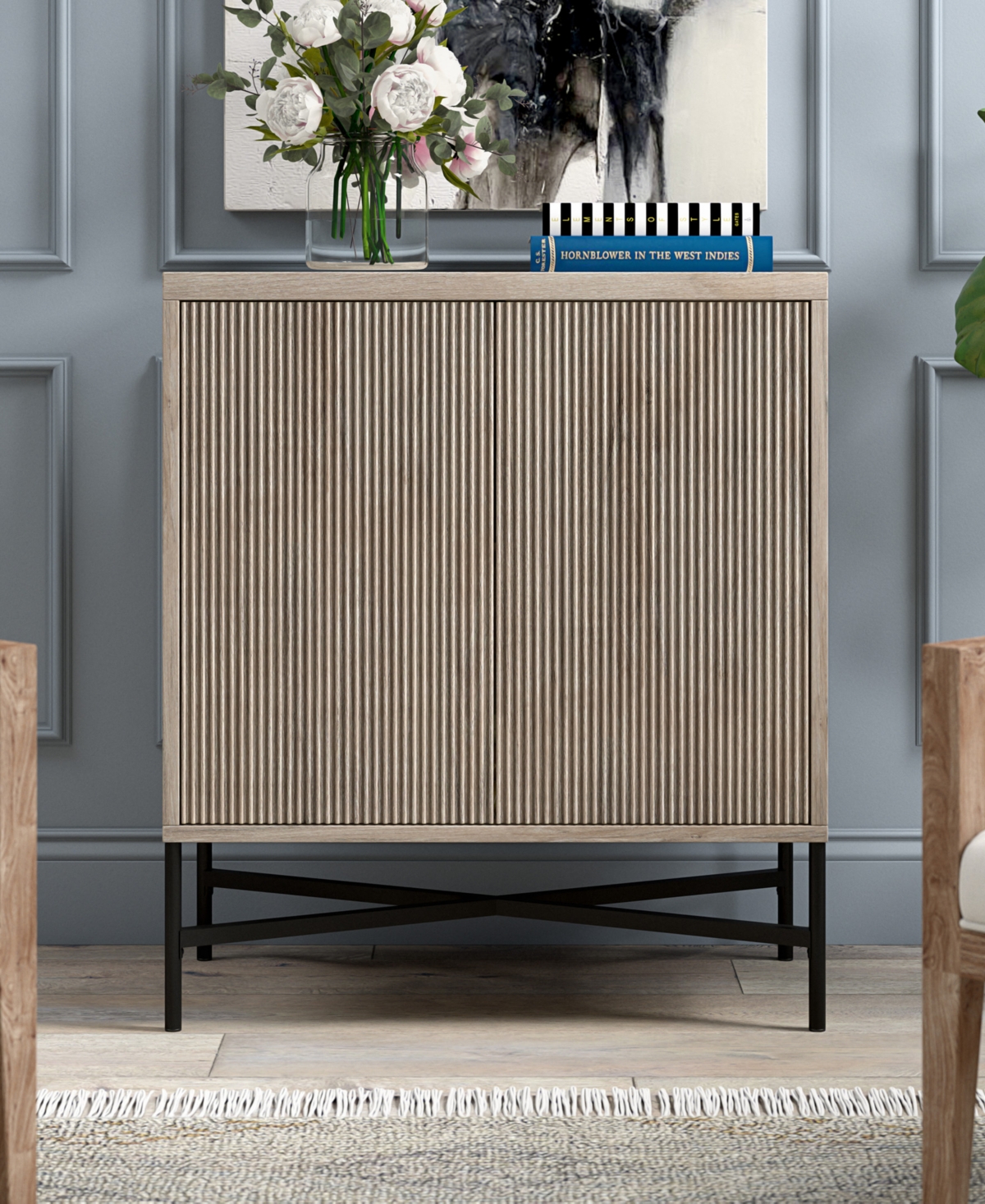 Hudson & Canal Brighton 28" Wide Rectangular Accent Cabinet In Antiqued Gray Oak In Antiqued Gray Oak