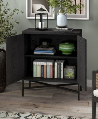 Brighton 28" Wide Rectangular Accent Cabinet in Black Grain