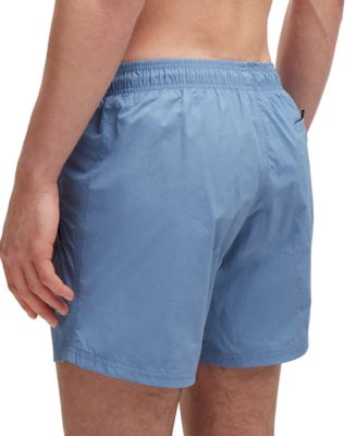 Men's Vertical-Logo Quick-Dry Poplin Swim Shorts