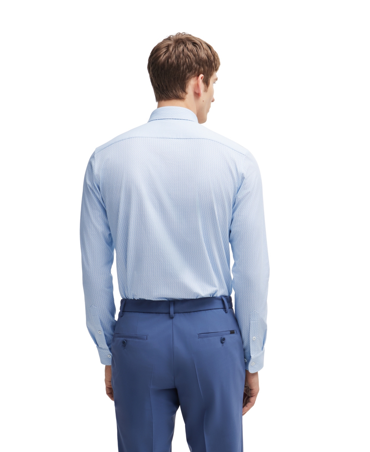 Boss by Hugo Boss Men's Performance Slim-Fit Dress Shirt -Pastel Blue