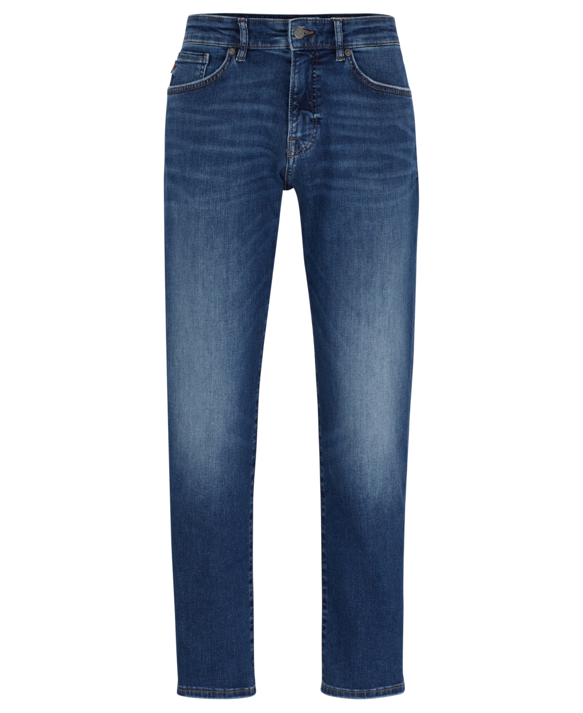 Boss by Hugo Boss Men's Blue Soft-Motion Regular-Fit Jeans
