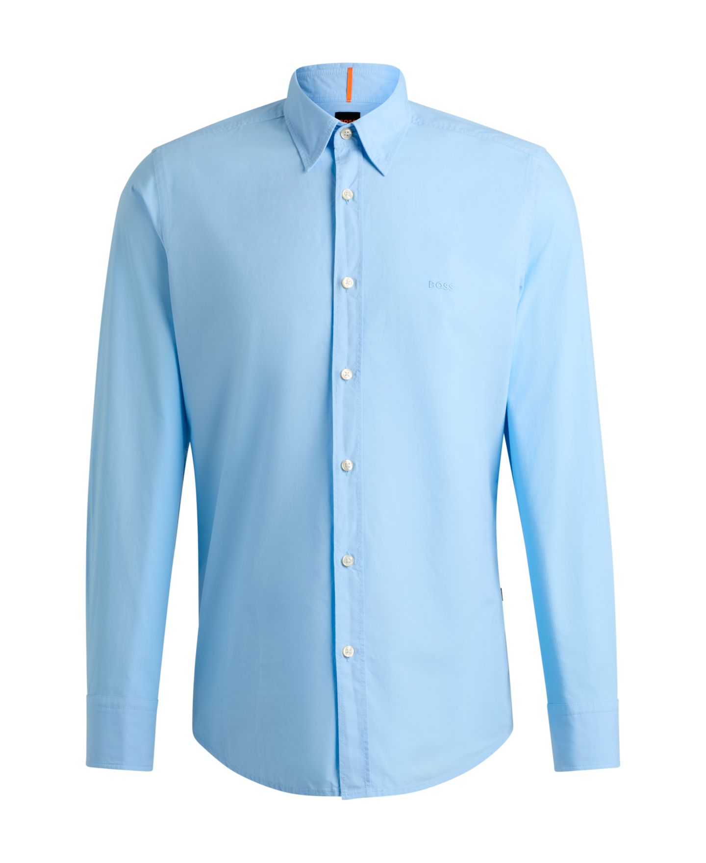 Мужская рубашка Hugo Boss Kent Collar Regular-Fit Dress Shirt, цвет: Синий — фото 2
