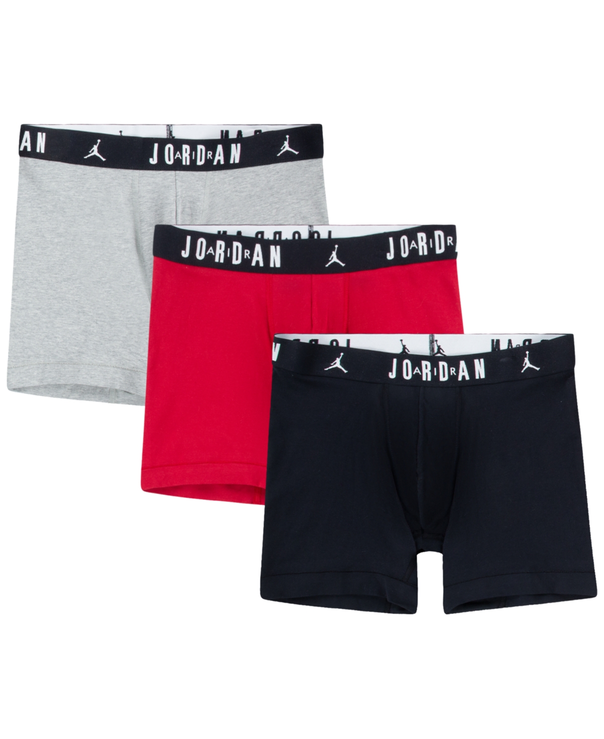 Men's 3-Pack Cotton Flight Jersey Boxer Briefs - BLACK