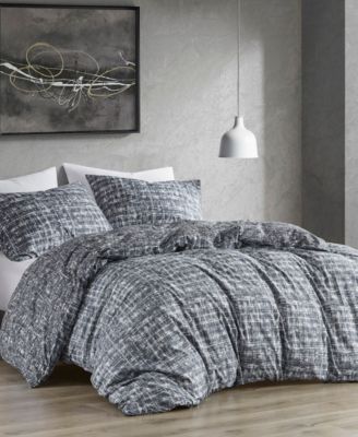 Maca Reversible 3-Pc. Duvet Cover Set, Full/Queen