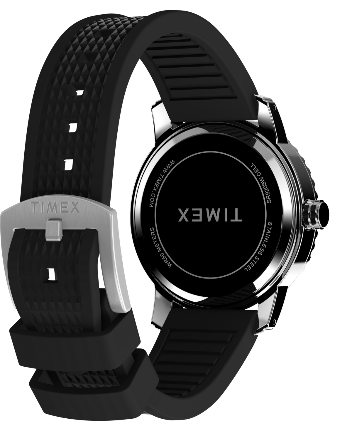 Shop Timex Men's Quartz Dress Analog Black Silicone Strap 41mm Round Watch
