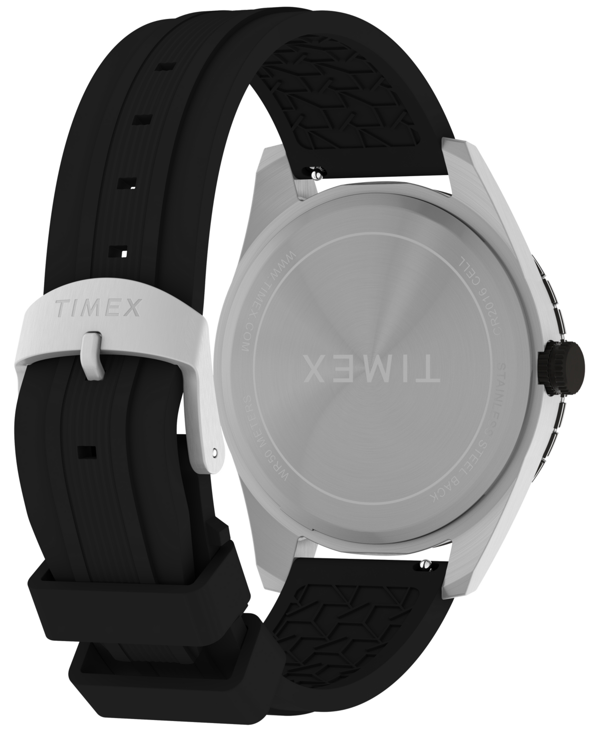 Timex Men's Expedition Field Analog Solar Black Silicone Strap 43mm Round Watch In Black