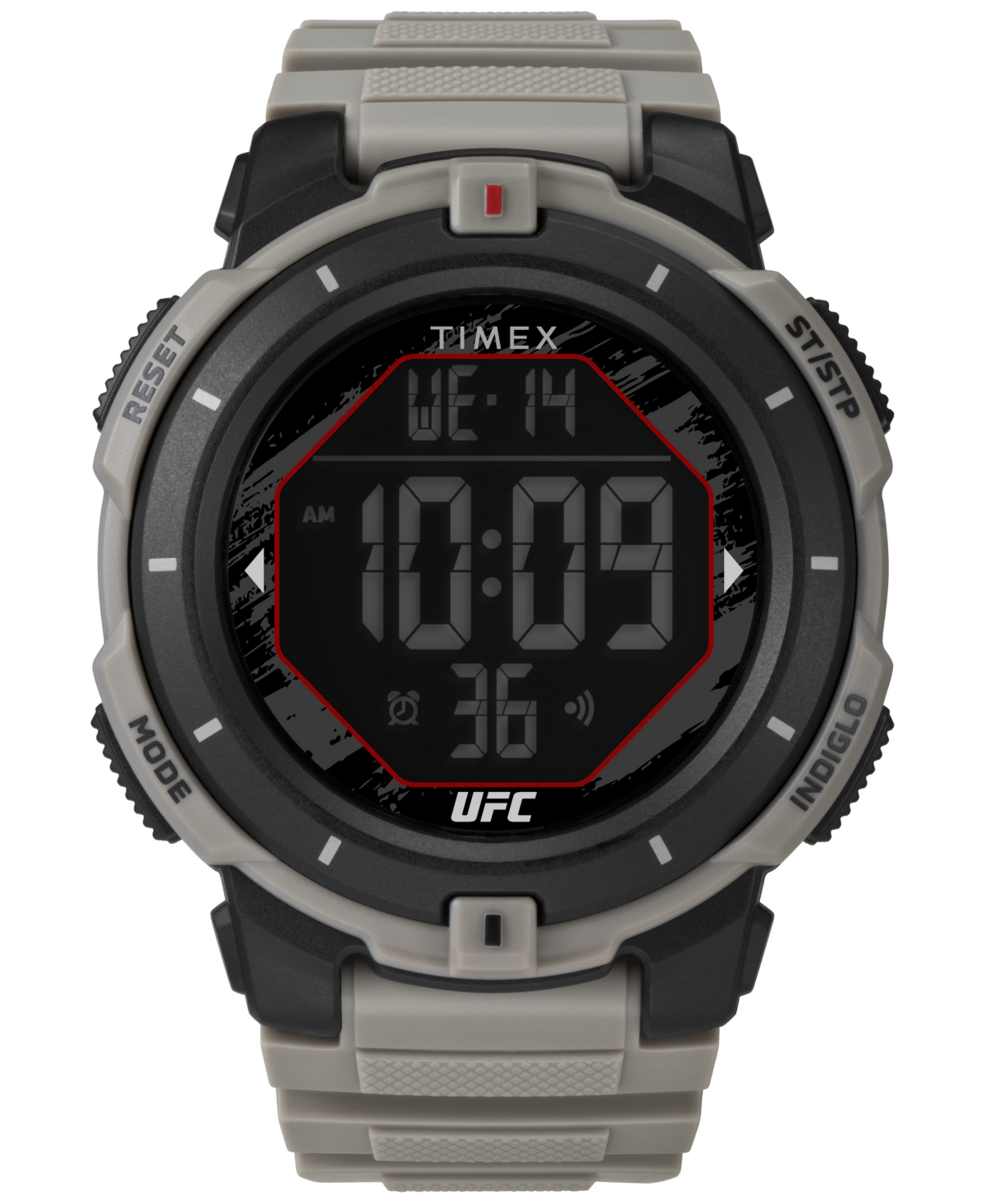 Timex Men's Ufc Rumble Digital Tan Polyurethane Strap 50mm Round Watch In Gray
