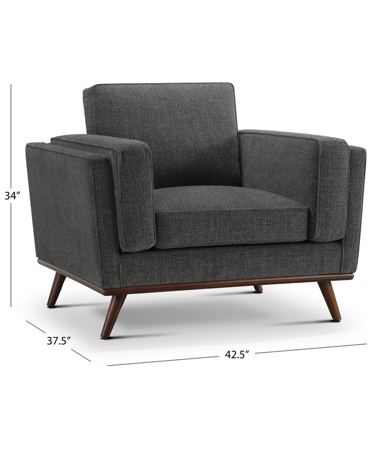ABBYSON LIVING VENICE 42" MODERN FABRIC CHAIR 