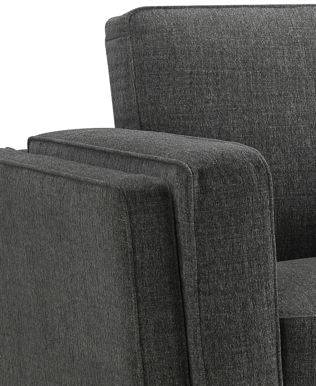 Shop Abbyson Living Venice 91" Modern Fabric Sofa In Charcoal