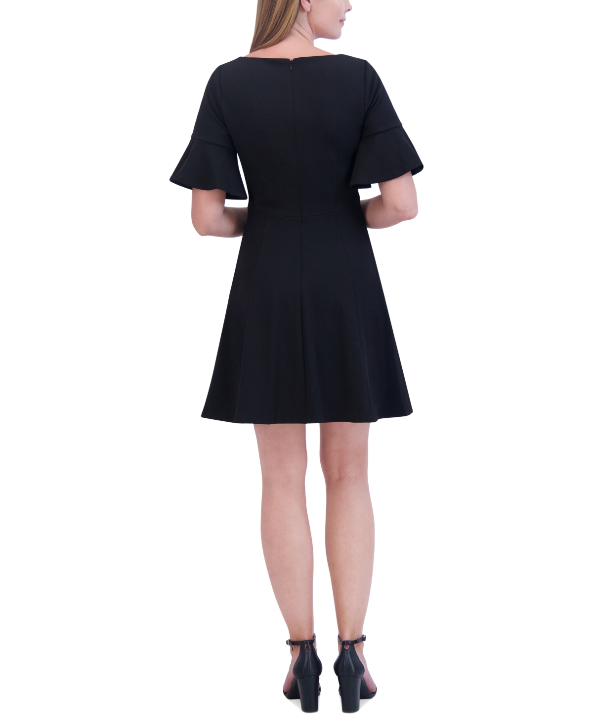 Jessica Howard Women's Flared-Sleeve Scuba Crepe Dress