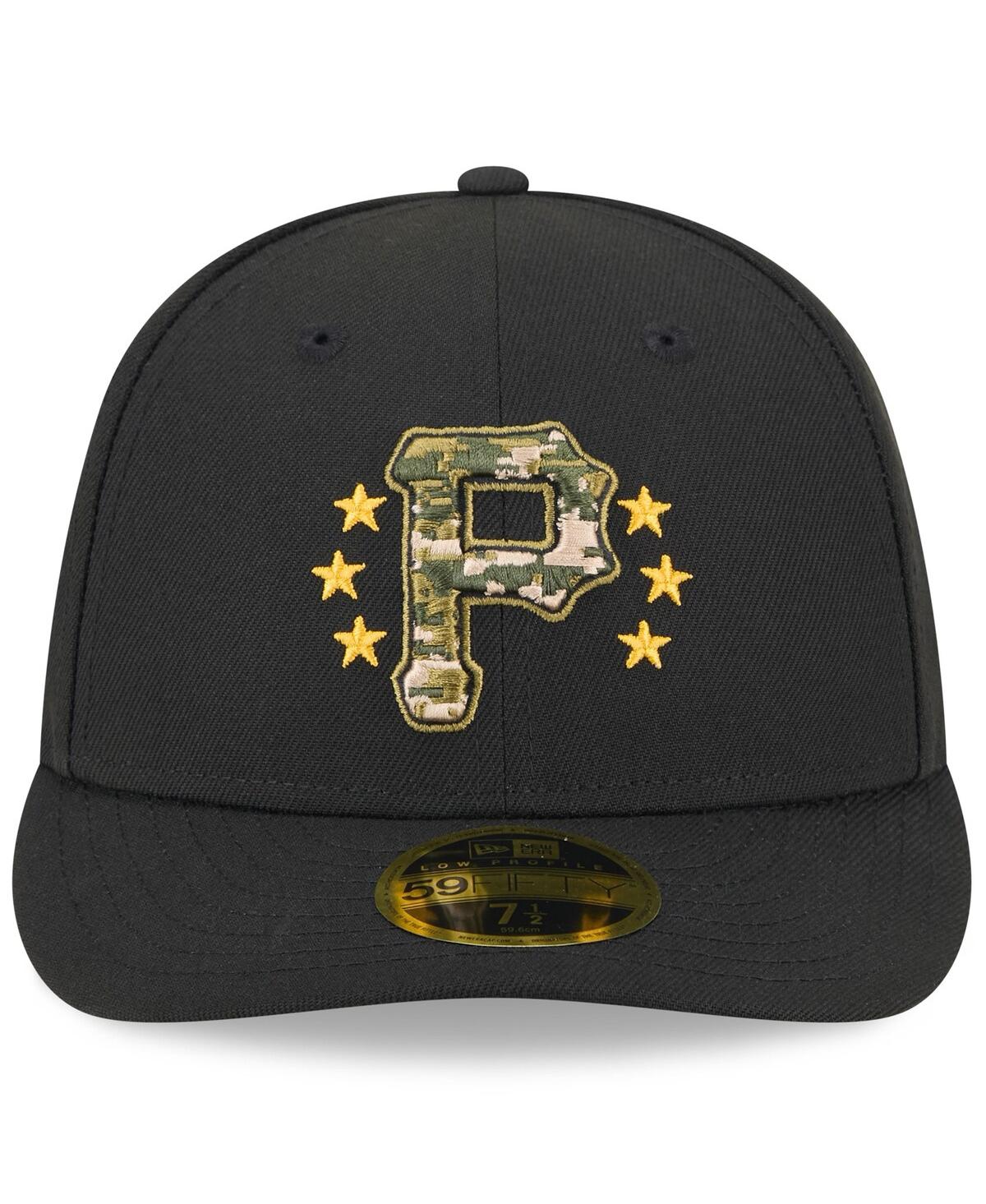 New Era Men'sPittsburgh Pirates 2024 Armed Forces Day Low Profile 59FIFTY Fitted Hat - Black