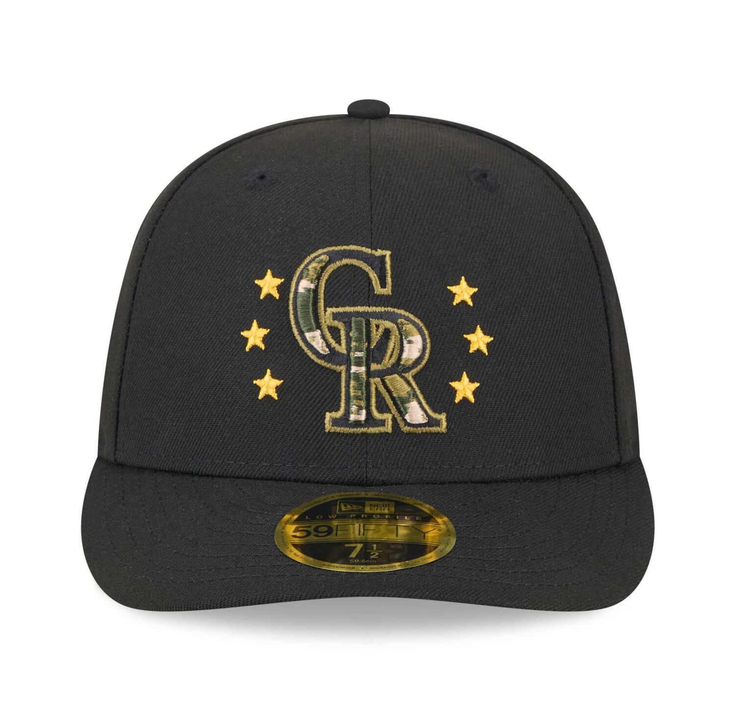 Men's Black Colorado Rockies 2024 Armed Forces Day Low Profile 59FIFTY Fitted Hat