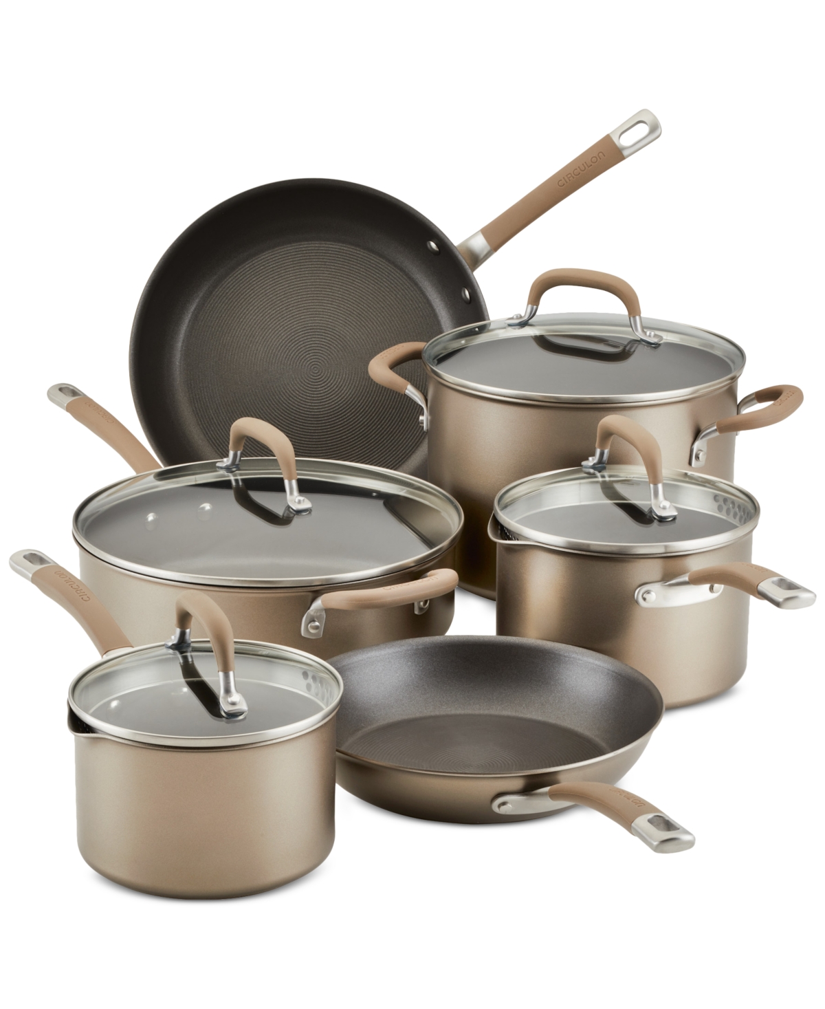 CIRCULON PREMIER PROFESSIONAL HARD-ANODIZED ALUMINUM 10-PC. COOKWARE SET 