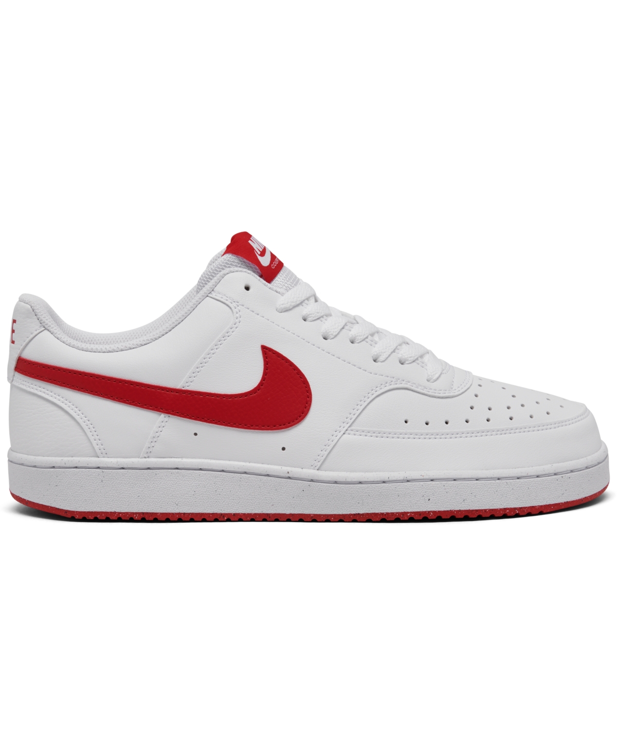 Shop Nike Men's Court Vision Low Next Nature Casual Sneakers From Finish Line In White,red