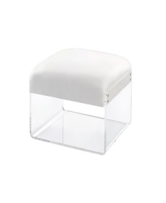 Fox Hill Trading Nicolas 22" Acrylic Upholstered Ottoman