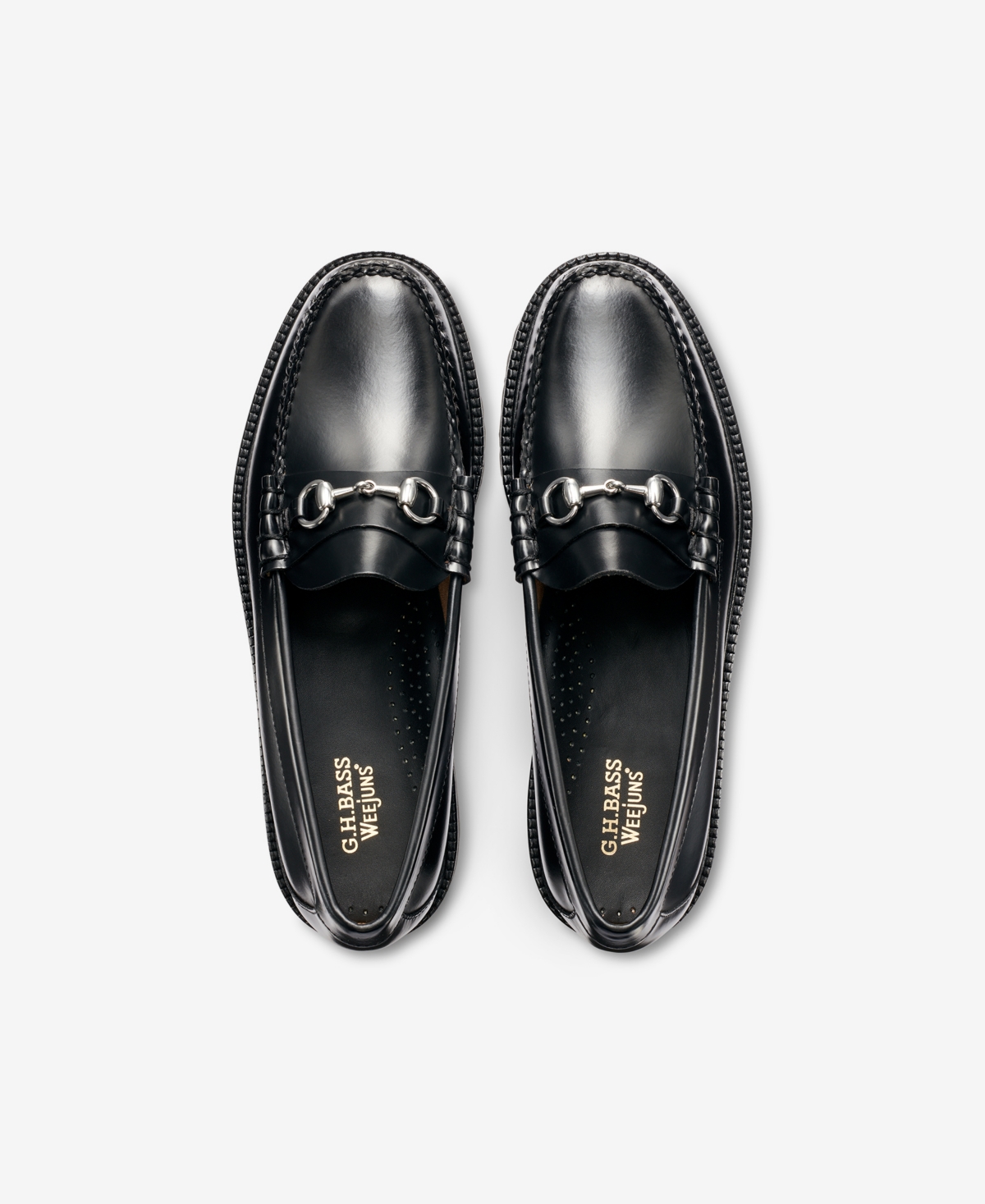 Gh Bass G.h.bass Men's Lincoln Bit Lug Weejuns Loafers In Black